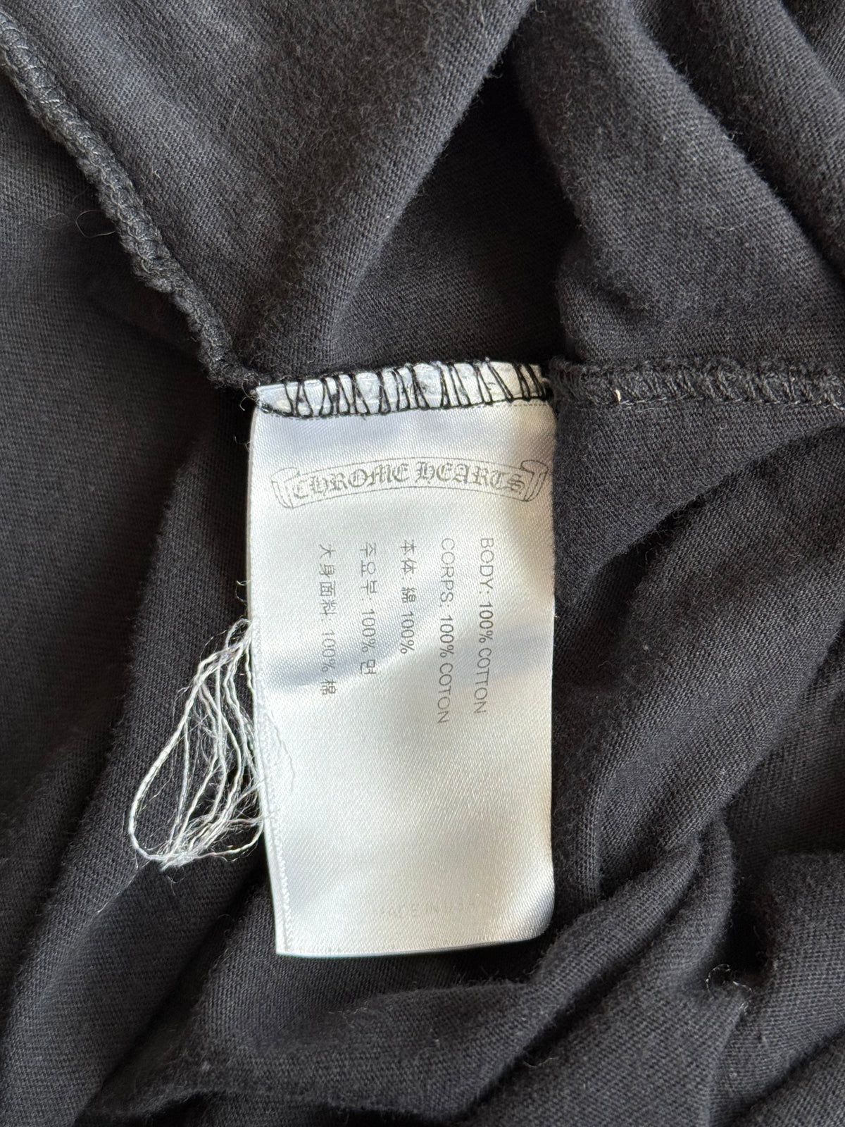 Chrome Hearts Black & White Horseshoe Logo Longsleeve T-Shirt