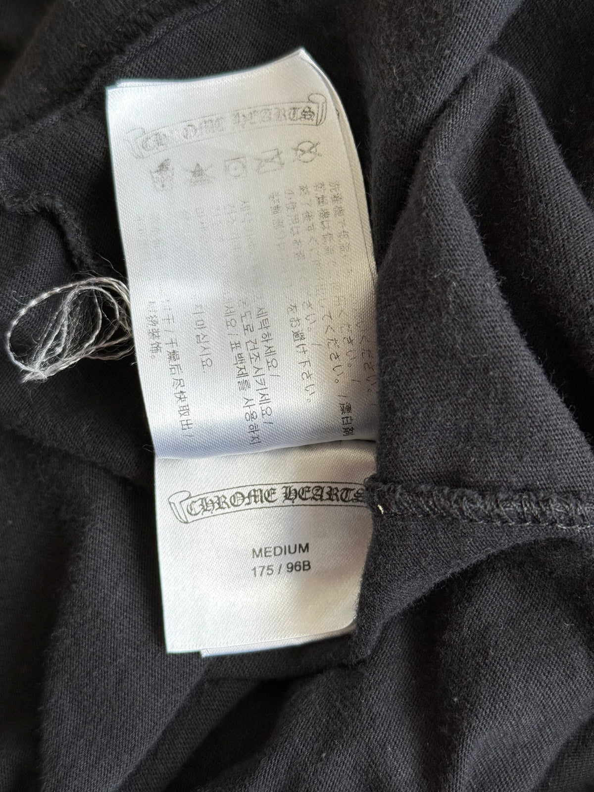 Chrome Hearts Black & White Horseshoe Logo Longsleeve T-Shirt