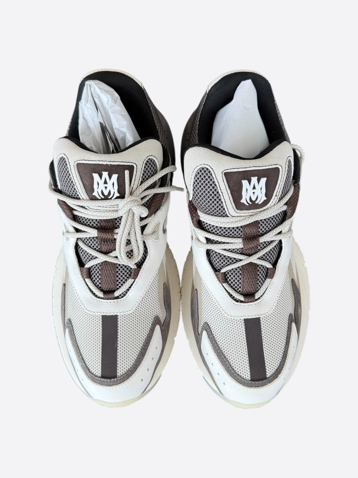 Amiri Brown & Grey MA Logo Runners
