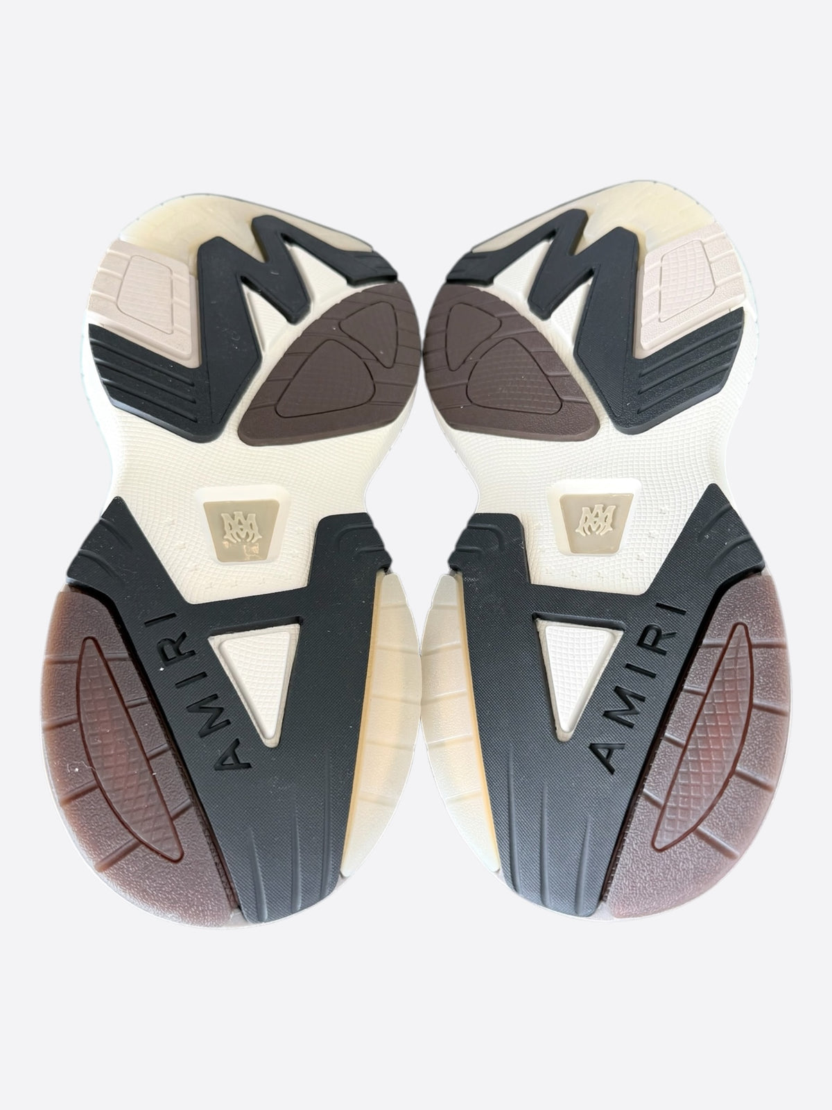 Amiri Brown & Grey MA Logo Runners