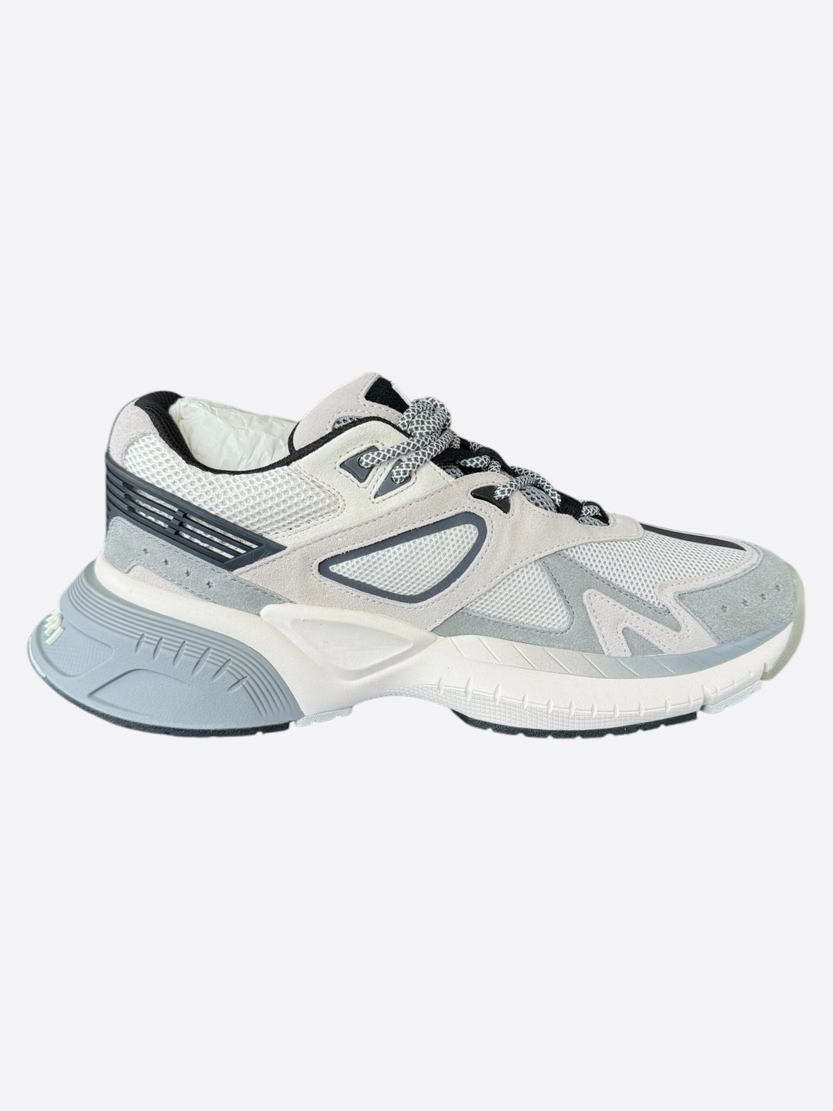 Amiri Grey & White MA Logo Runners