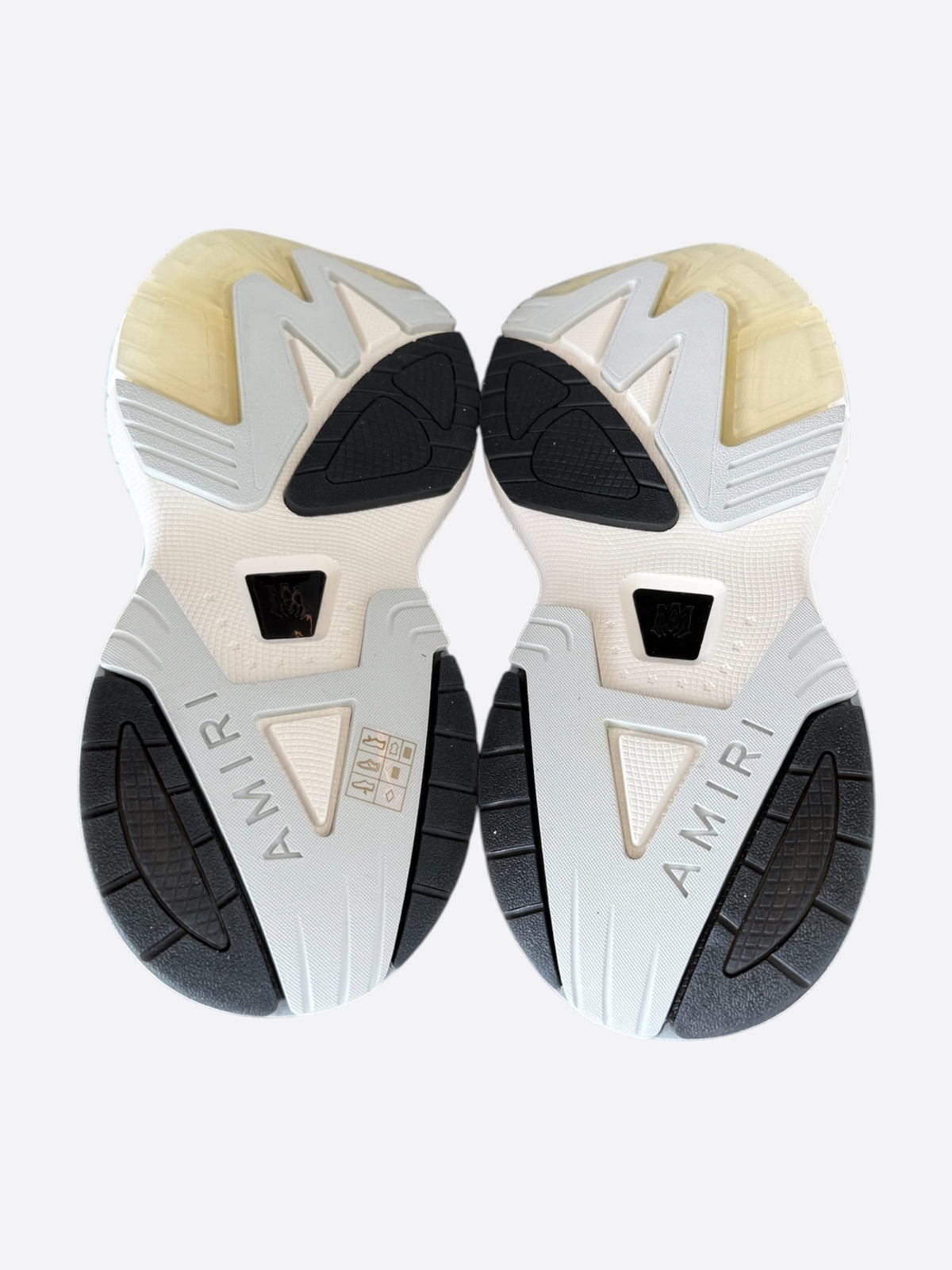 Amiri Grey & White MA Logo Runners