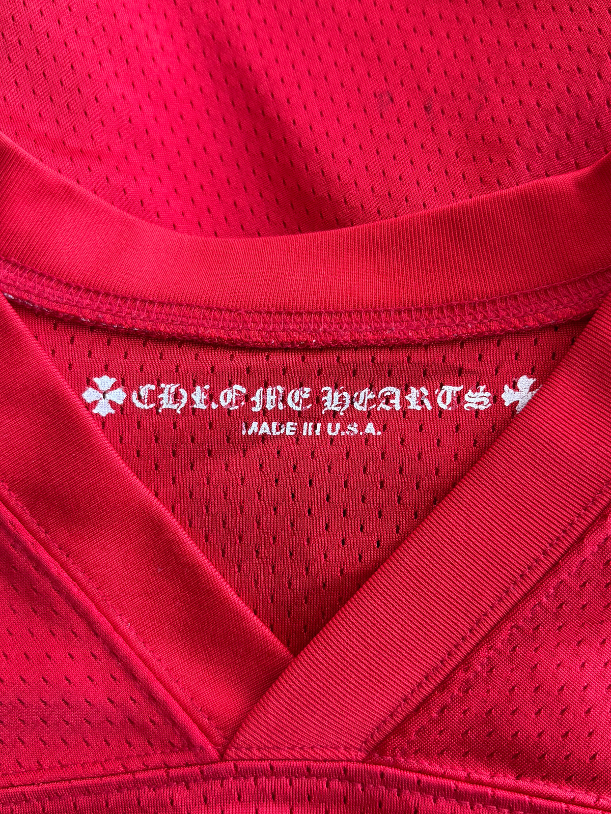 Chrome Hearts Matty Boy Red Form Mesh Jersey T-Shirt