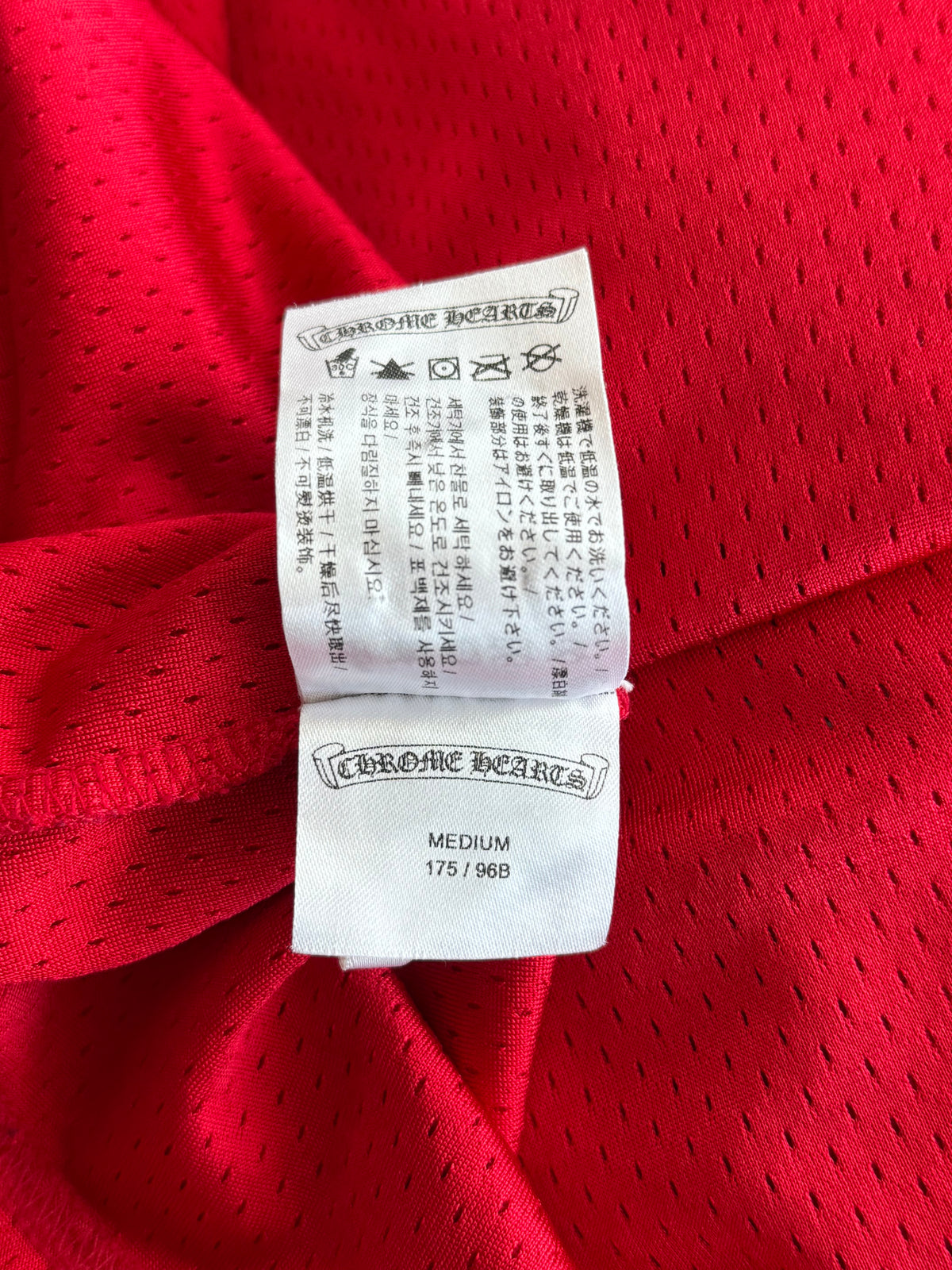 Chrome Hearts Matty Boy Red Form Mesh Jersey T-Shirt