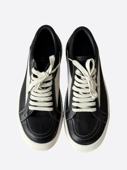 Rick Owens Black & White Vintage Low Top Sneakers