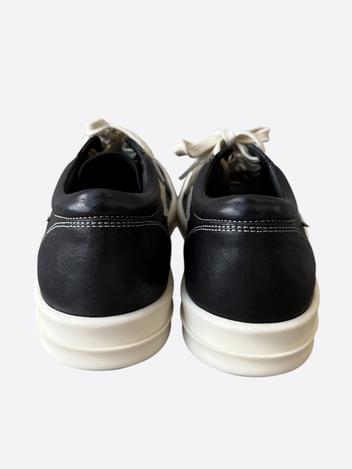Rick Owens Black & White Vintage Low Top Sneakers