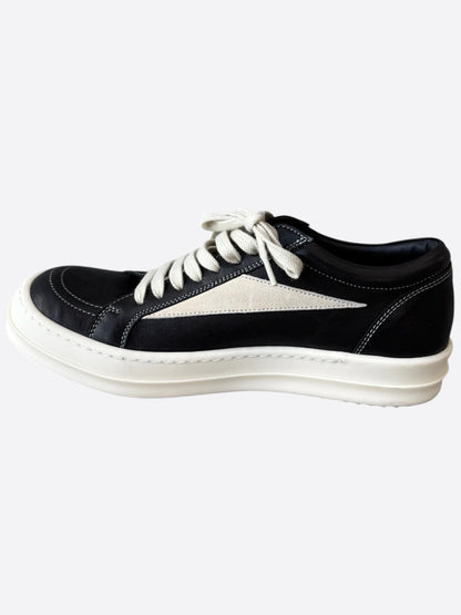 Rick Owens Black & White Vintage Low Top Sneakers