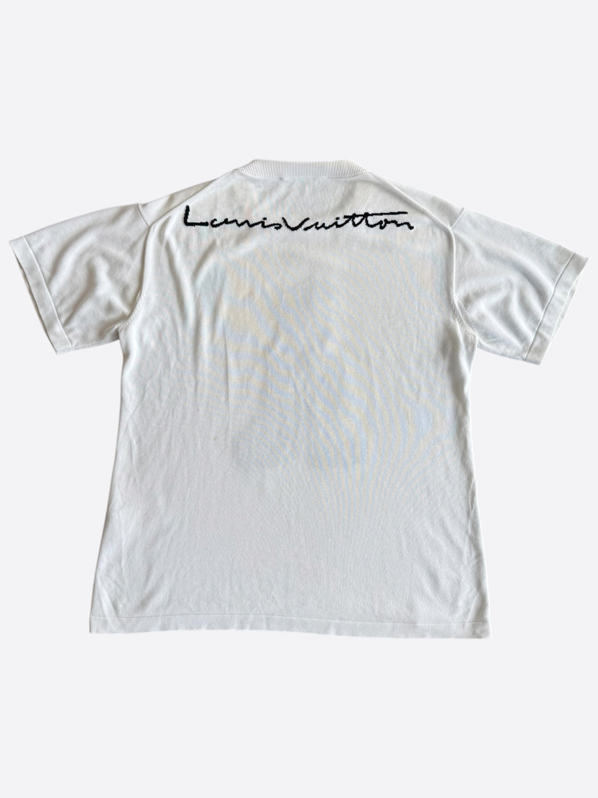 Louis Vuitton White Intarsia Rapper Graphic T-Shirt