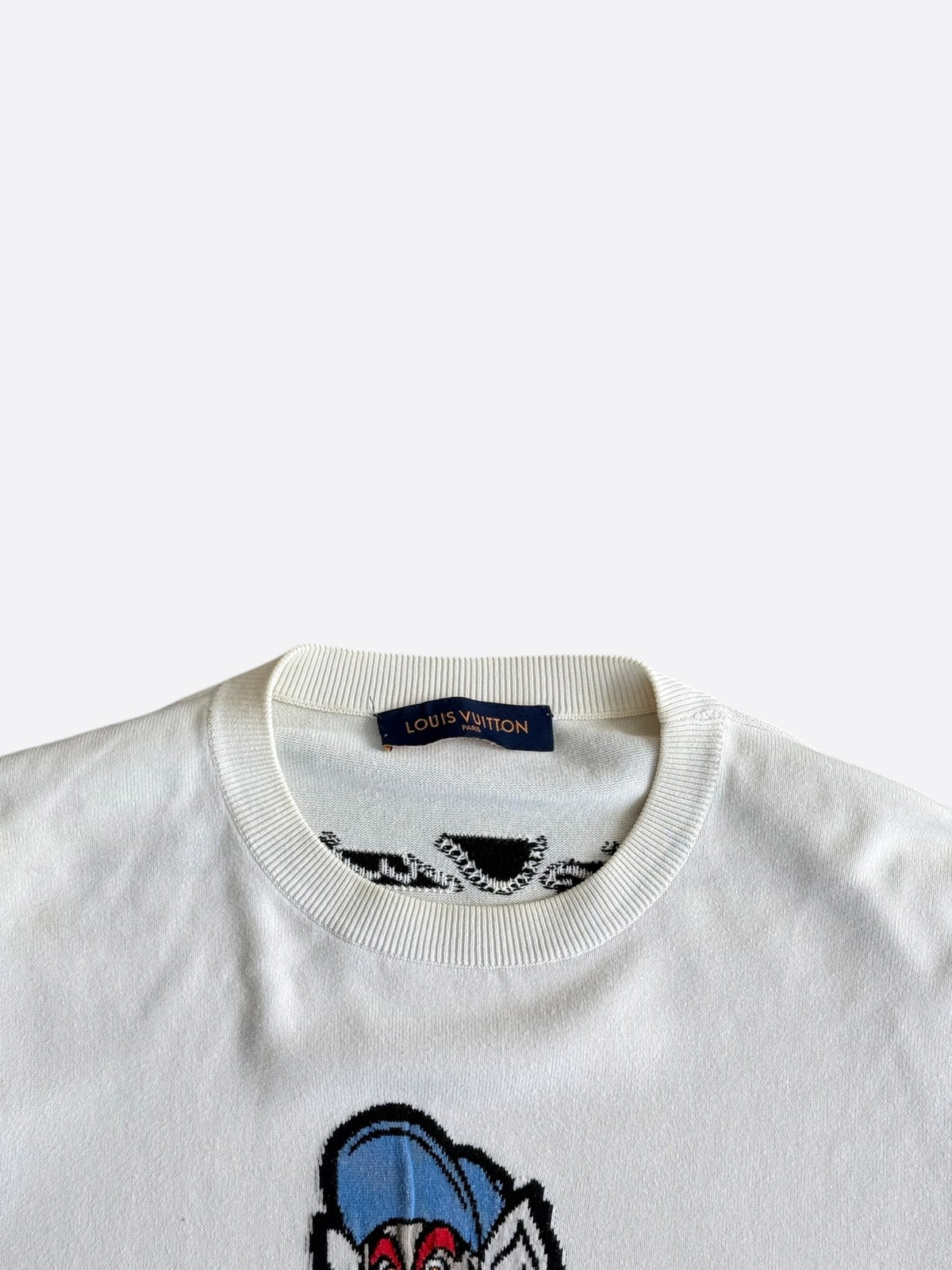 Louis Vuitton White Intarsia Rapper Graphic T-Shirt