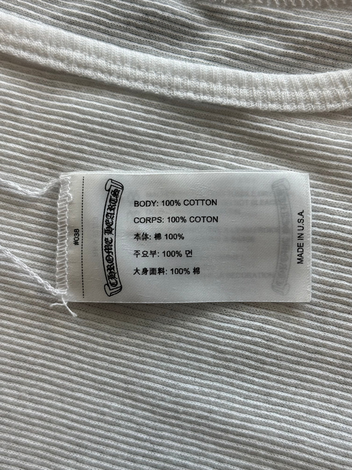 Chrome Hearts White & Black Richard Stark Graphic Tank Top