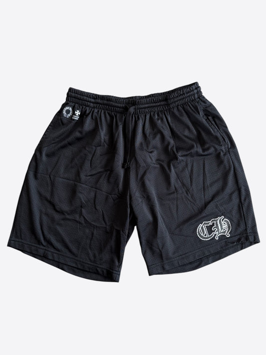 Chrome Hearts Black & Grey Logo Mesh Shorts