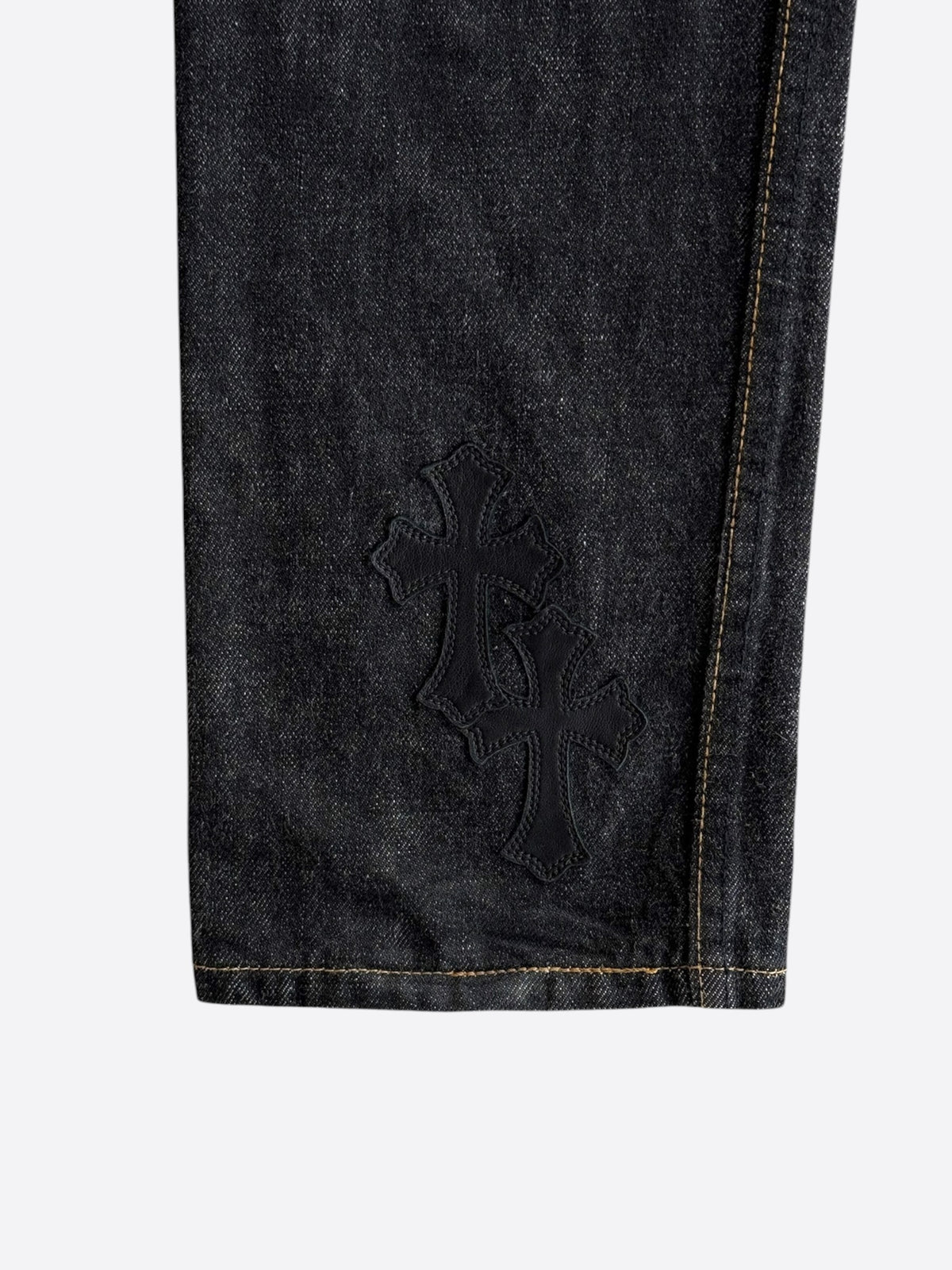 Chrome Hearts Levis Dark Blue Cross Patch Jeans