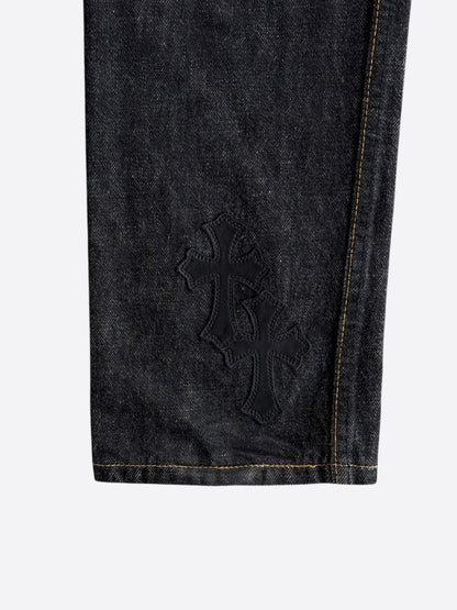 Chrome Hearts Levis Dark Blue Cross Patch Jeans