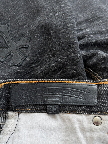 Chrome Hearts Levis Dark Blue Cross Patch Jeans