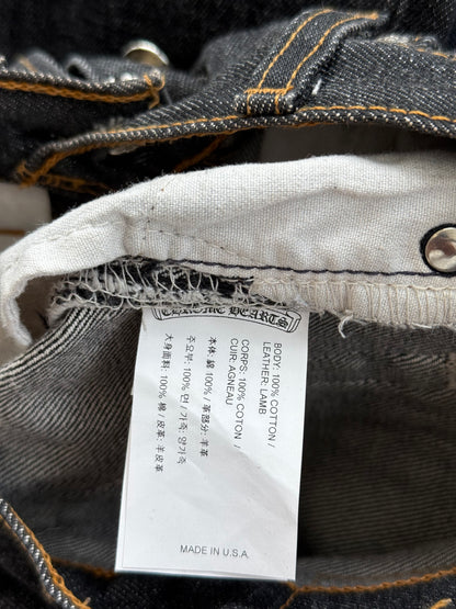 Chrome Hearts Levis Dark Blue Cross Patch Jeans