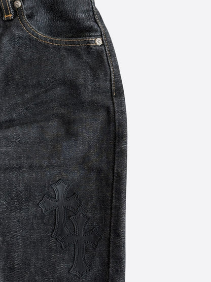 Chrome Hearts Levis Dark Blue Cross Patch Jeans