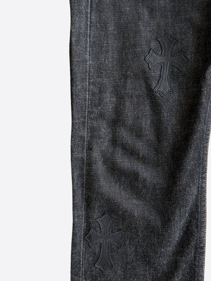 Chrome Hearts Levis Dark Blue Cross Patch Jeans