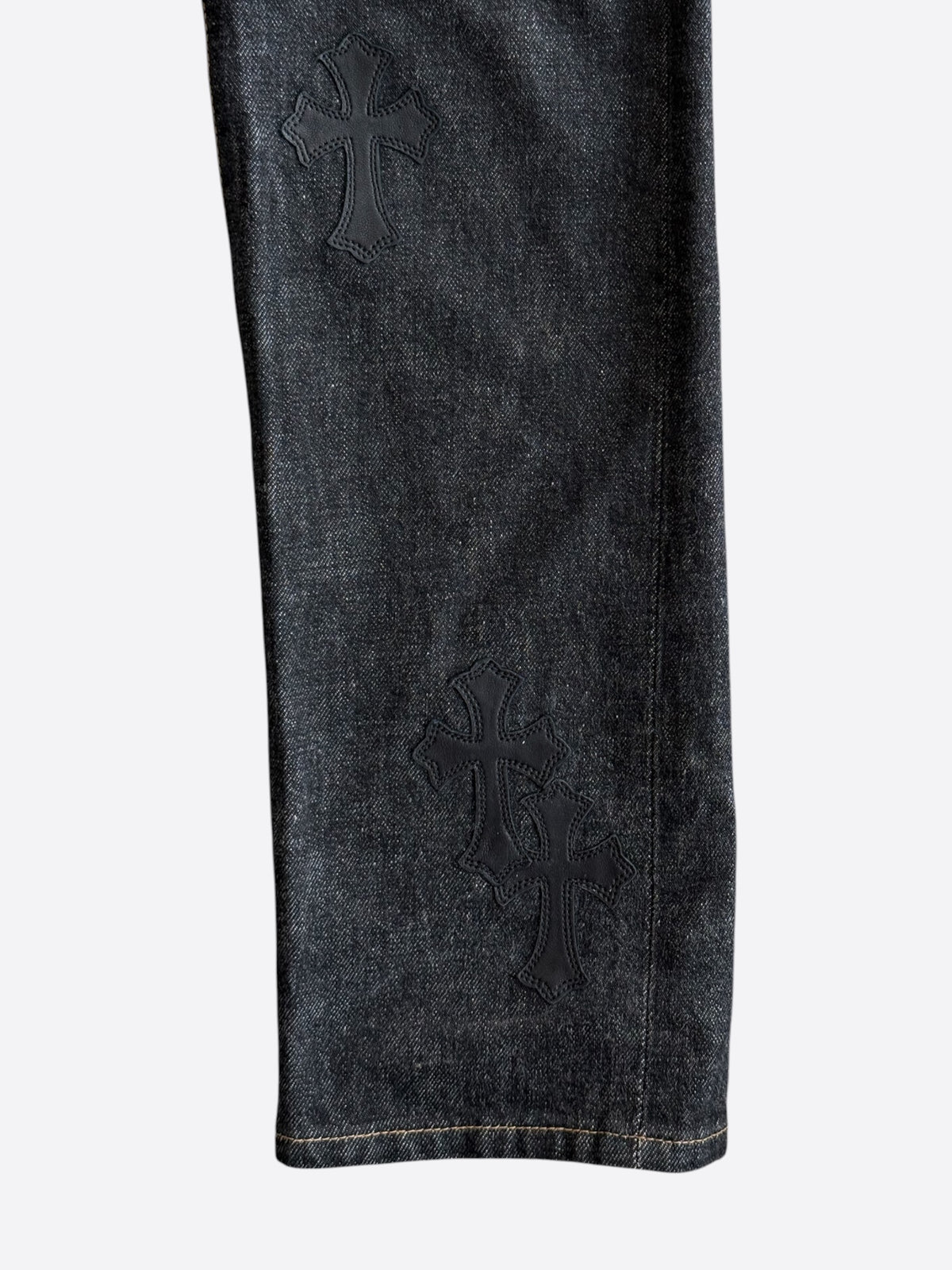Chrome Hearts Levis Dark Blue Cross Patch Jeans