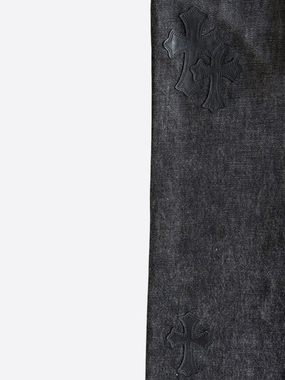 Chrome Hearts Levis Dark Blue Cross Patch Jeans
