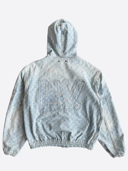Louis Vuitton NBA Monogram Denim Zip Up Jacket