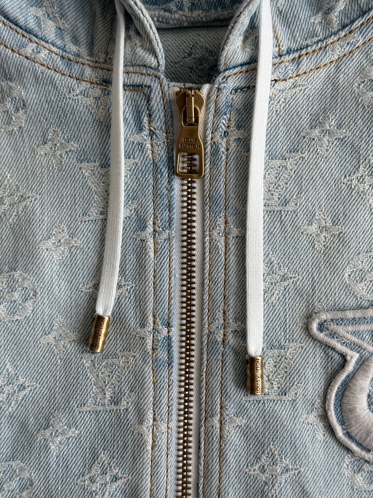 Louis Vuitton NBA Monogram Denim Zip Up Jacket