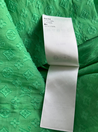 Louis Vuitton Green Monogram Jacquard Women's Button Up Shirt