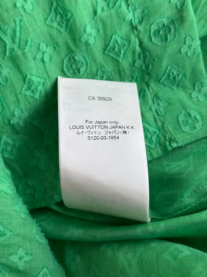 Louis Vuitton Green Monogram Jacquard Women's Button Up Shirt
