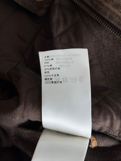 Louis Vuitton Faded Brown Embroidered Logo Bomber Jacket