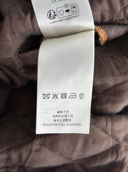 Louis Vuitton Faded Brown Embroidered Logo Bomber Jacket