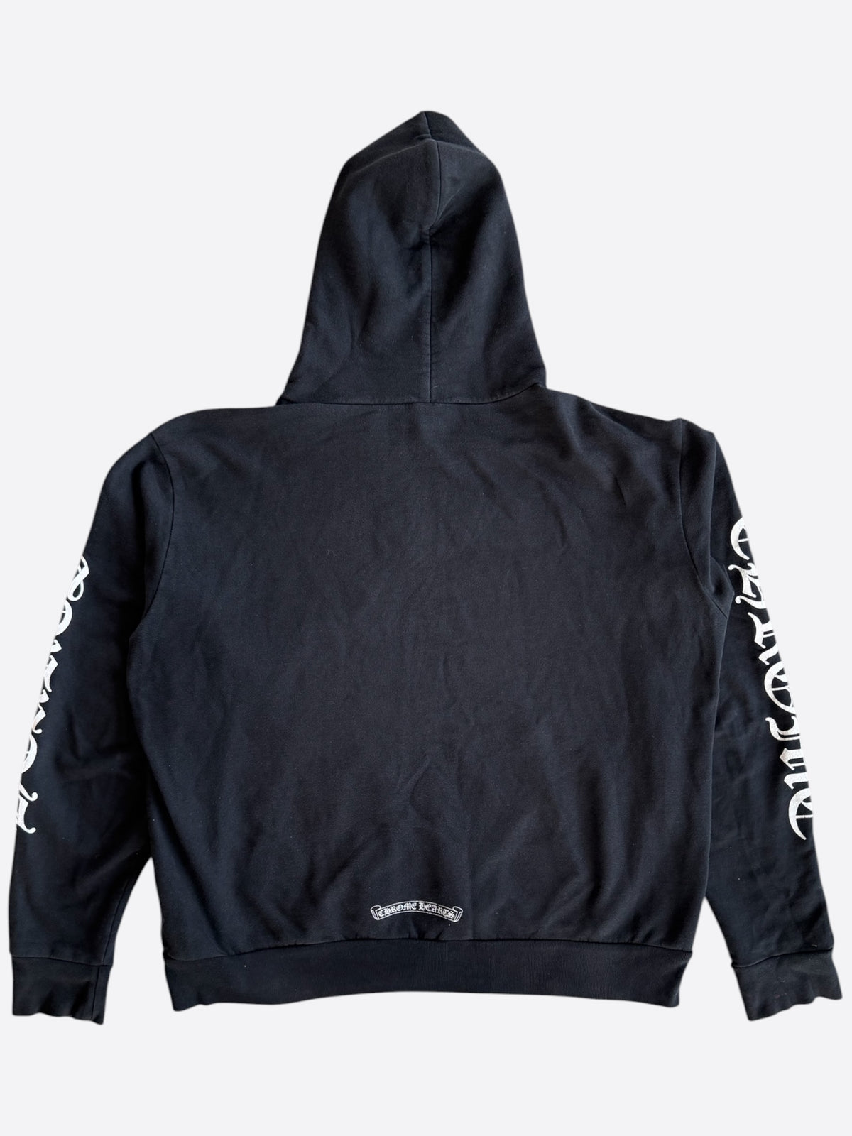 Chrome Hearts Black & White Script Logo Hoodie