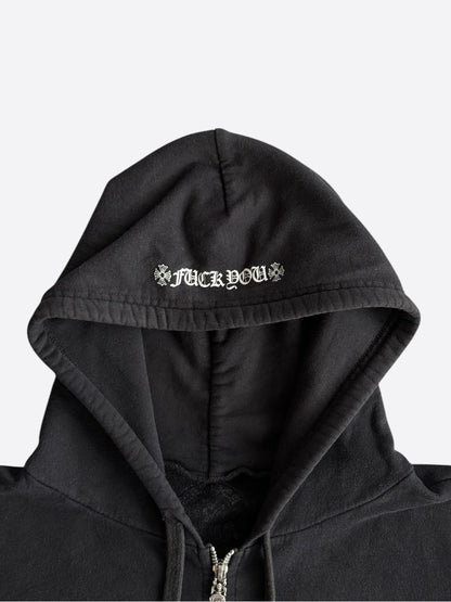 Chrome Hearts Black & White Script Logo Hoodie