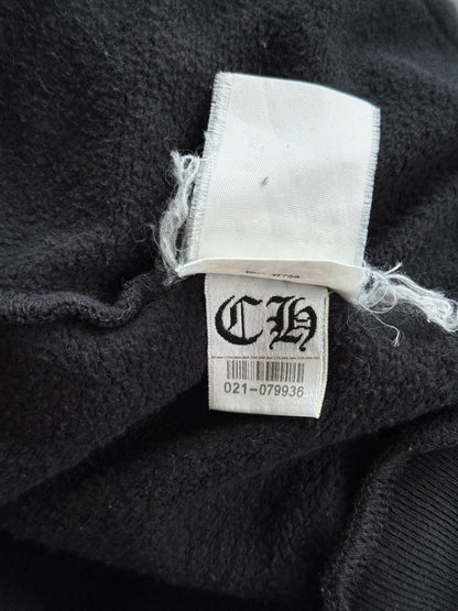 Chrome Hearts Black & White Script Logo Hoodie