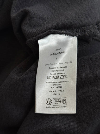 Dior Black & White Christian Dior Couture Distressed T-Shirt
