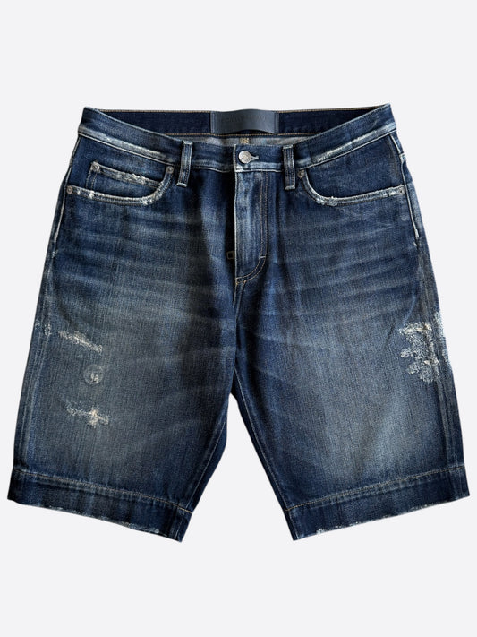Dolce & Gabbana Blue Distressed Denim Shorts