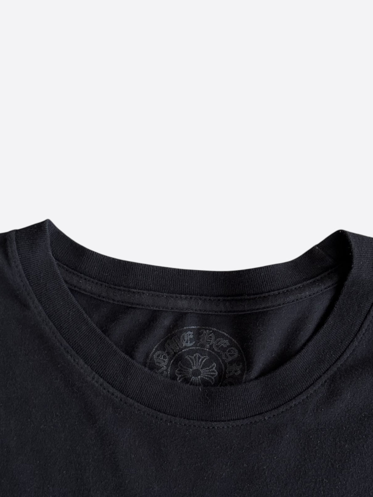 Chrome Hearts Black & White Scroll Logo Longsleeve T-Shirt
