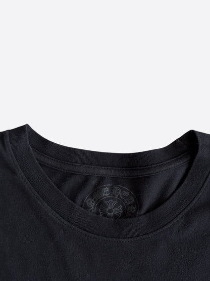 Chrome Hearts Black & White Scroll Logo Longsleeve T-Shirt