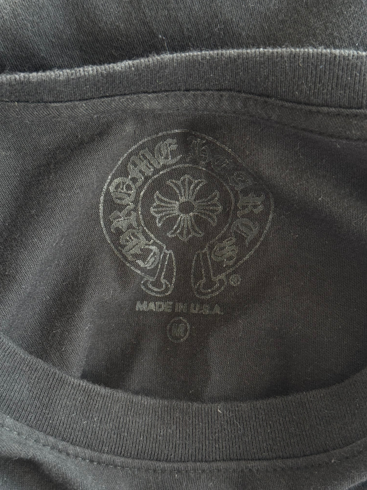 Chrome Hearts Black & White Scroll Logo Longsleeve T-Shirt
