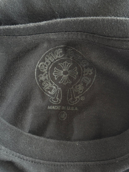 Chrome Hearts Black & White Scroll Logo Longsleeve T-Shirt