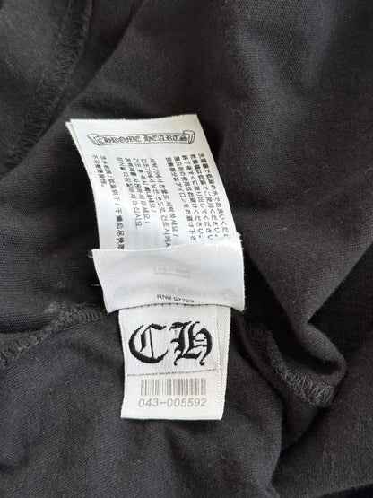 Chrome Hearts Black & White Scroll Logo Longsleeve T-Shirt