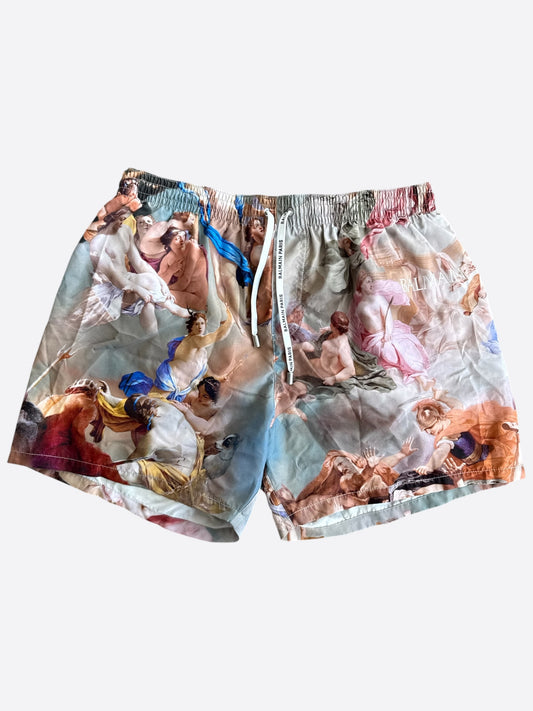 Balmain Multicolor Renaissance Graphic Swimshorts