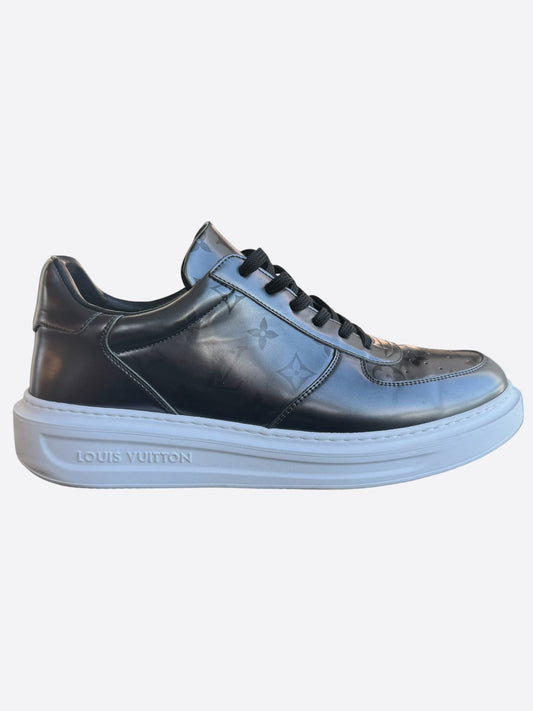 Louis Vuitton Gunmetal Silver Monogram Beverly Hills Sneakers