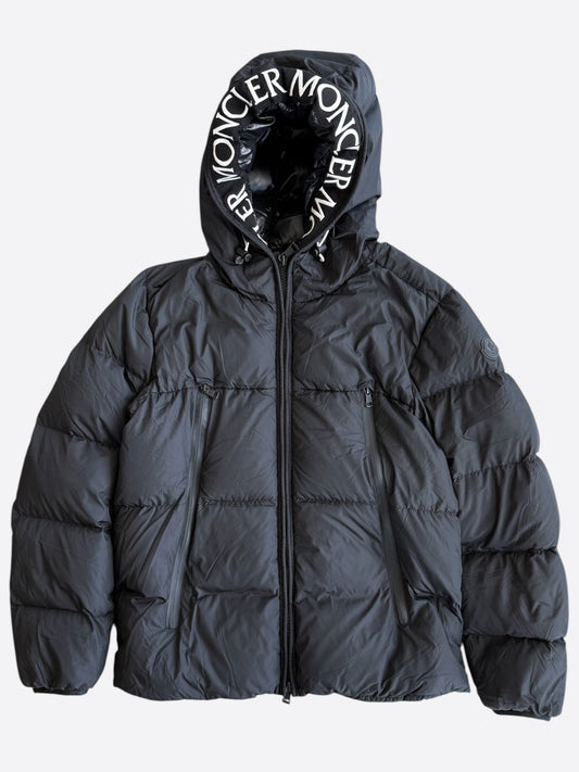 Moncler Black & White Logo Montcla Puffer Jacket