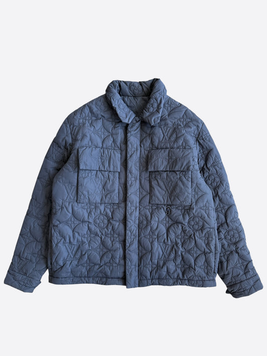 Louis Vuitton Navy Monogram Padded Jacket