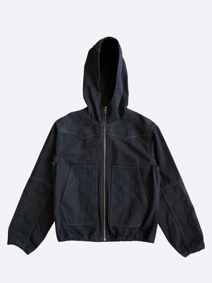 Louis Vuitton Black Monogram Carpenter Hooded Jacket