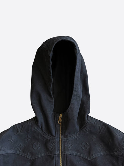 Louis Vuitton Black Monogram Carpenter Hooded Jacket