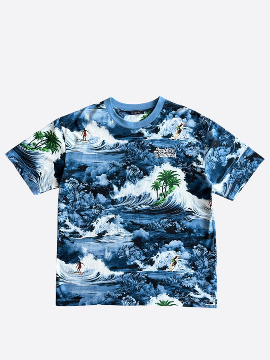 Louis Vuitton Blue Surf Print T-Shirt