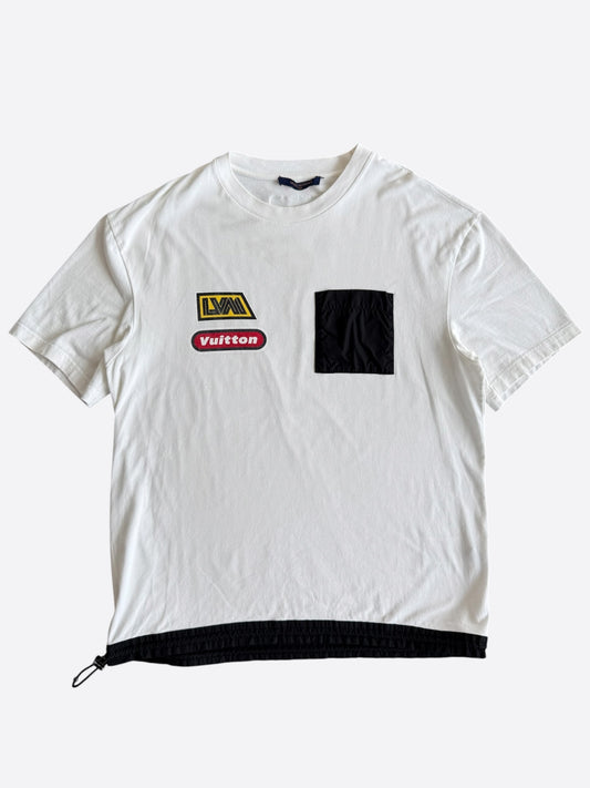 Louis Vuitton White & Multicolor Logo Hybrid T-Shirt