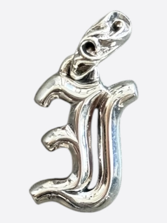 Chrome Hearts Silver J Charm Pendant