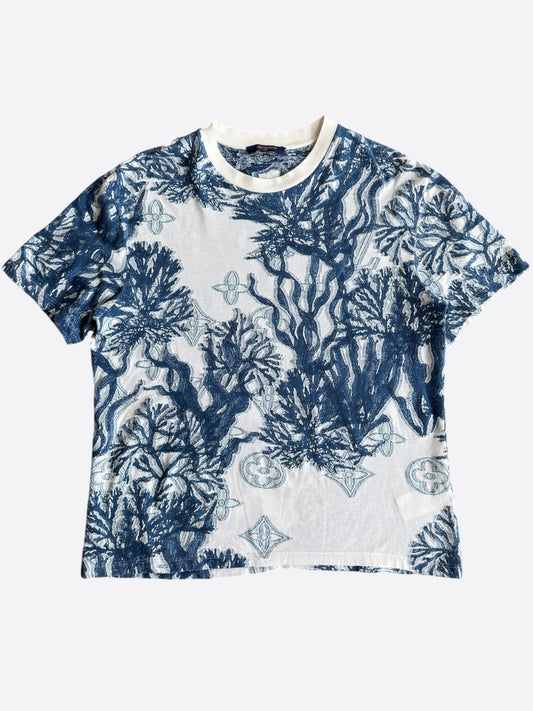 Louis Vuitton Blue & White Aquagarden Monogram T-Shirt