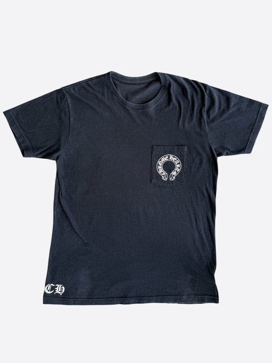 Chrome Hearts Black & White Los Angeles Horseshoe Logo T-Shirt